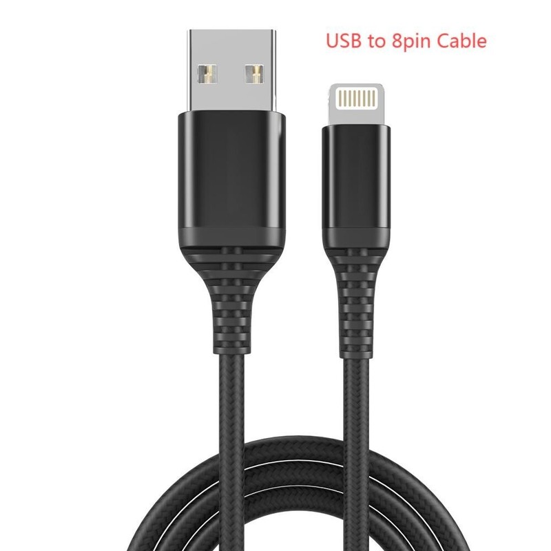 USB to 8Pin Cable HQ Nylon 3 ft, For iPhone 5,6,7,8,9 to 15 (2 Pack) gallery