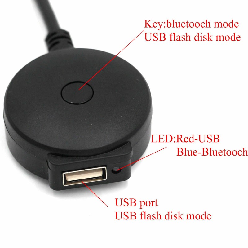 Bluetooth 5.0 USB AUX Adapter Cable For Audi Q5 A7 S5 Q7 A6 A8 MMI AMI gallery