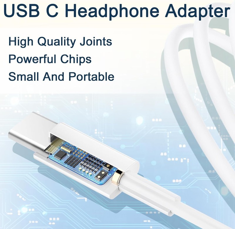 USB C to 3.5mm Female Headphone Jack Adapter, USB C to Aux Audio Dongle Cable gallery