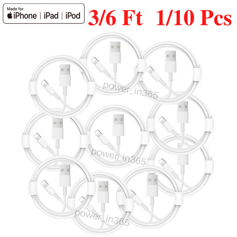 Lot 3/6 Ft USB Charger Cable Charging Cord For Apple iPhone 13 12 11 XR 8 7 6 X