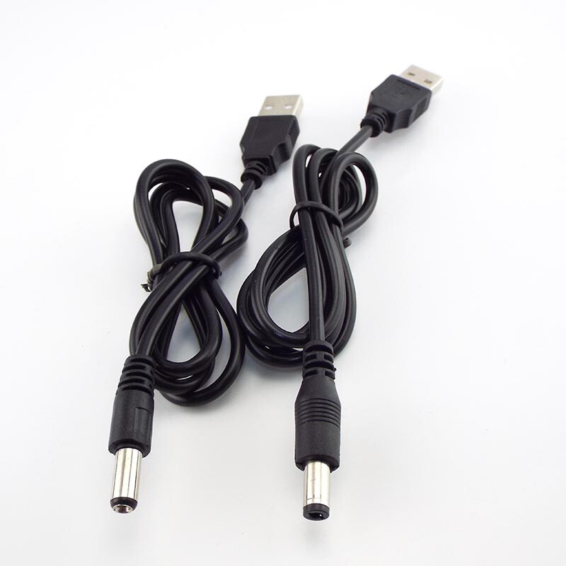 5V DC Charger Power Cable Cord USB A Male to 1.7 2.0 2.1 2.5 3.5 5.5mm Connector gallery