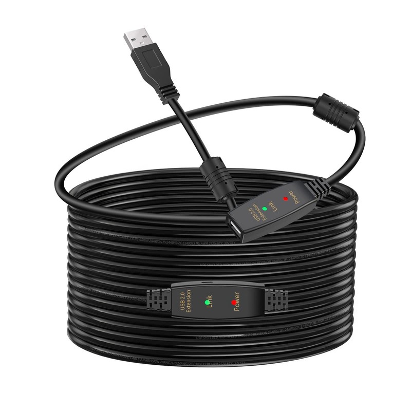 50FT Active USB Extension Cable 2.0 Male to Female with A Extension chipset S…