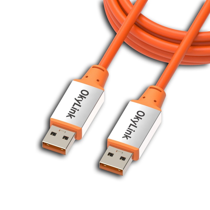 10FT 3M USB 3.2 Gen 2 A-A Male To Male Cable 10Gbps High Speed Orange