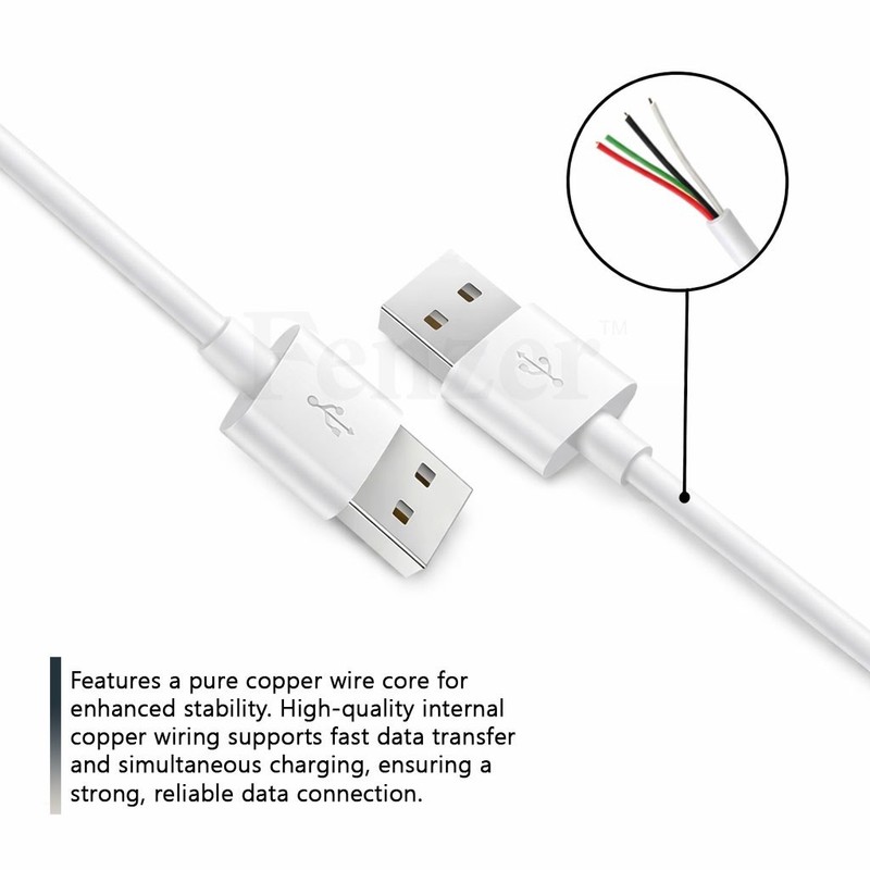 25X-6FT USB 2.0 Type A Male to A Male Cable -High Speed Data Transfer Charger gallery