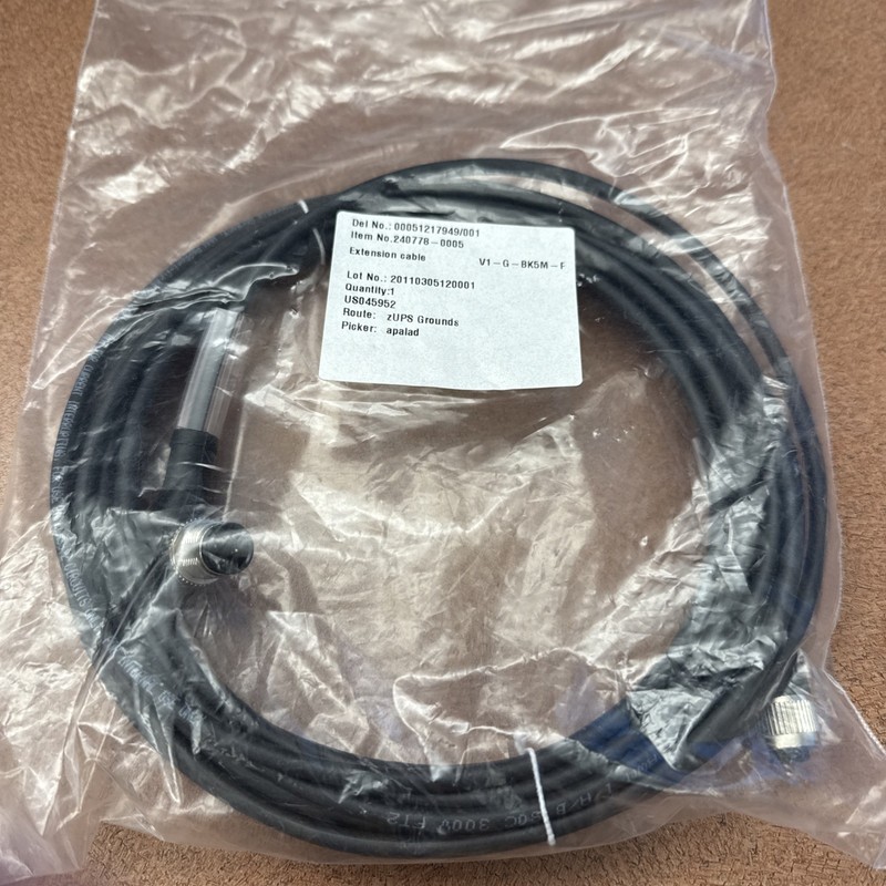 M12 cable V1-G-BK5M-F