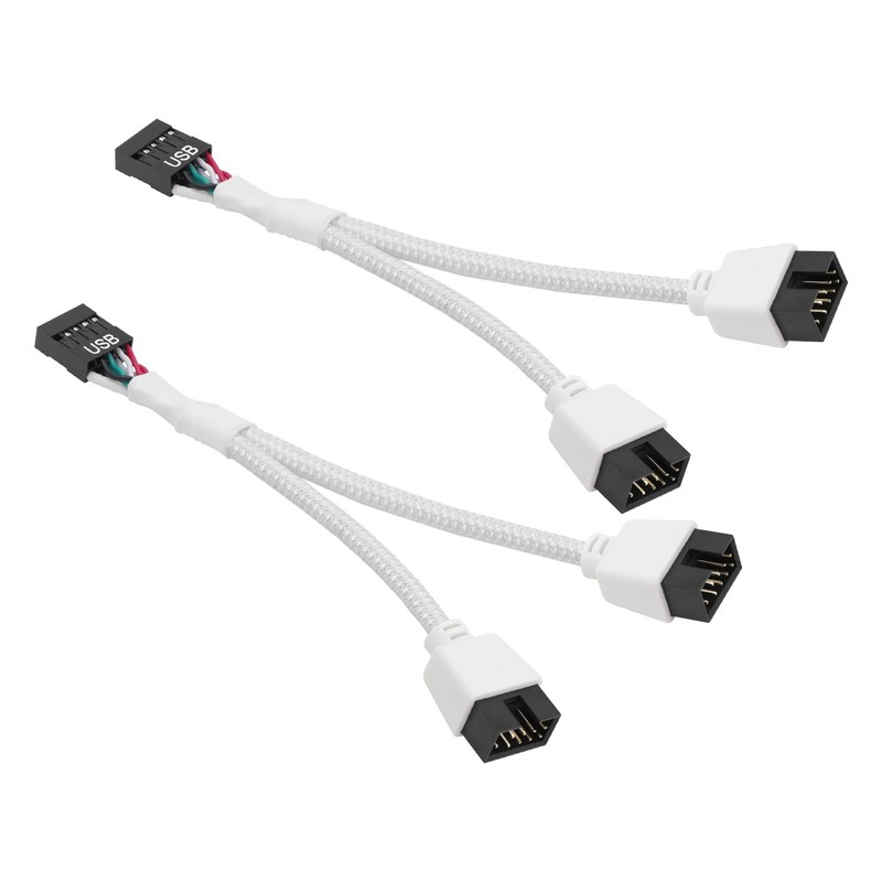 2PCS USB 2.0 9Pin Female to Dual 9-Pin Extension Cable,Motherboard 9-PIN USB2...