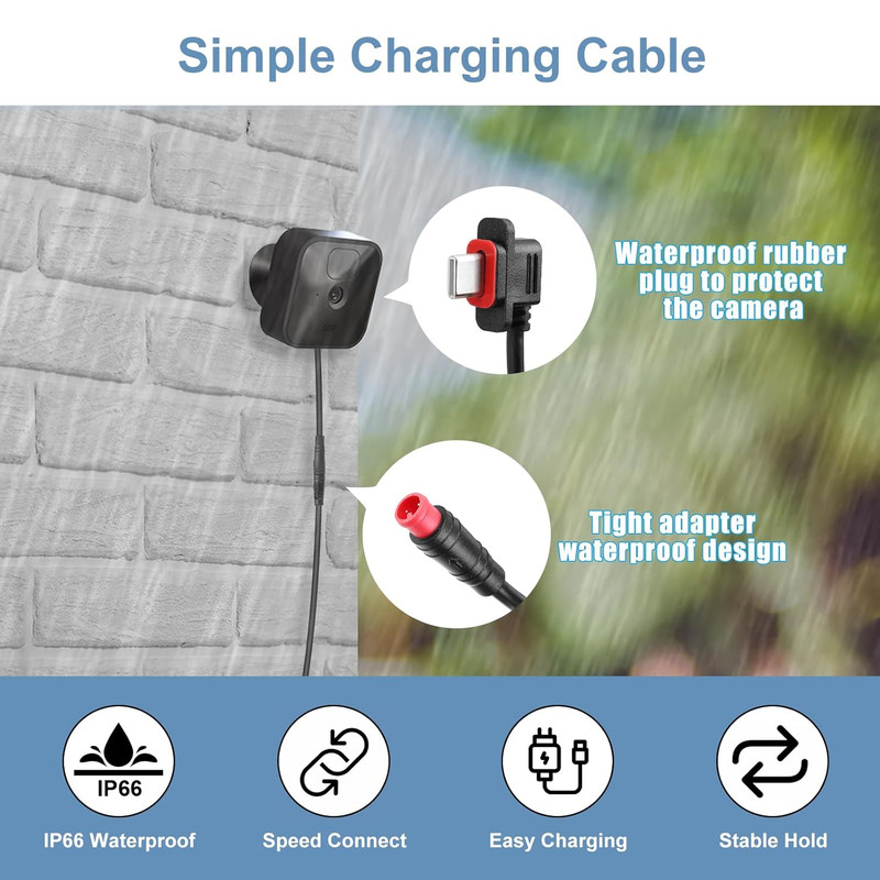 23Ft (7M) Weatherproof Power Extension Cable with Micro USB Adapter for Blink Ou gallery