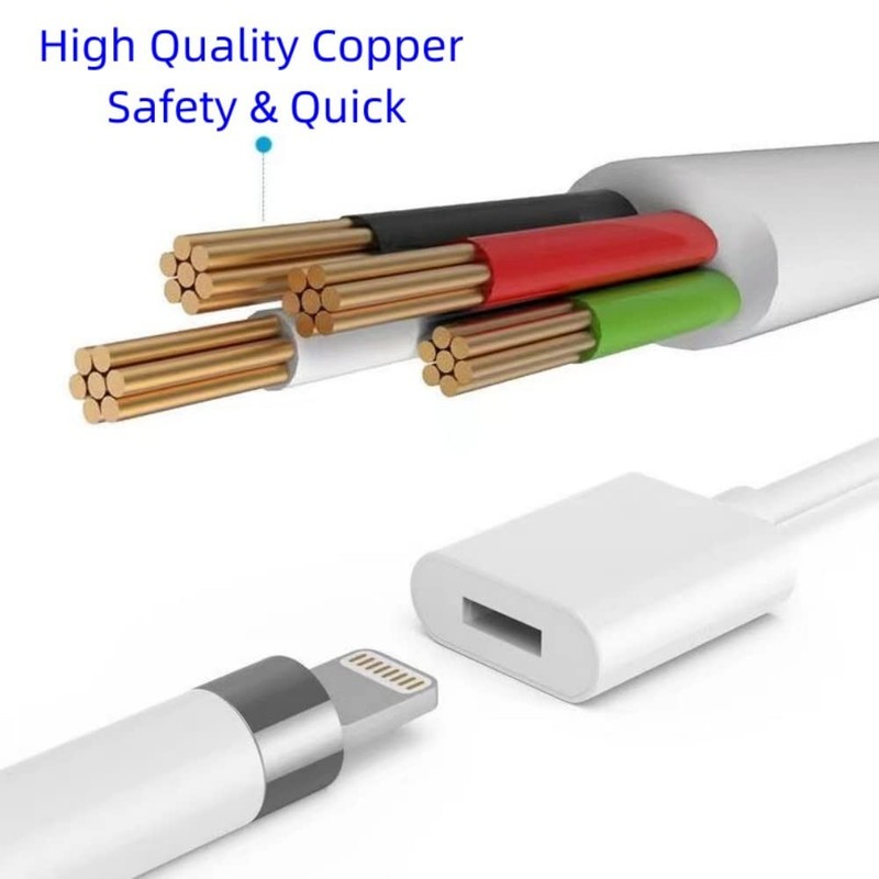 Charger Adapter with Apple Pencil 1st Generation, 2 Pack (1FT/30CM) USB A to ... gallery