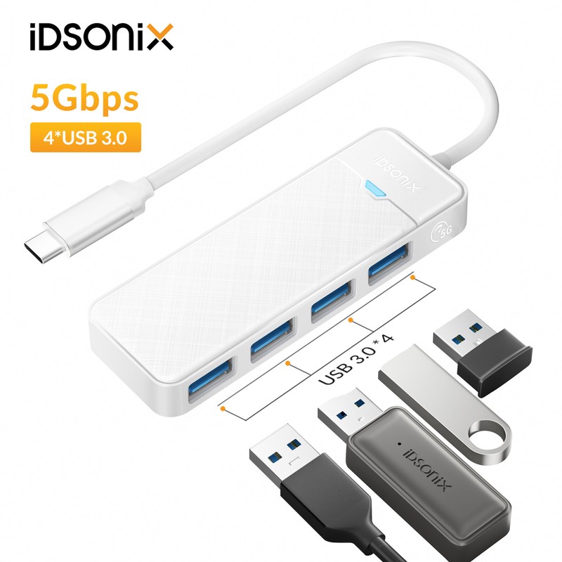 USB Type C To 4-Port USB 3.0 Hub Type C USB Docking Station For MacBook Laptop