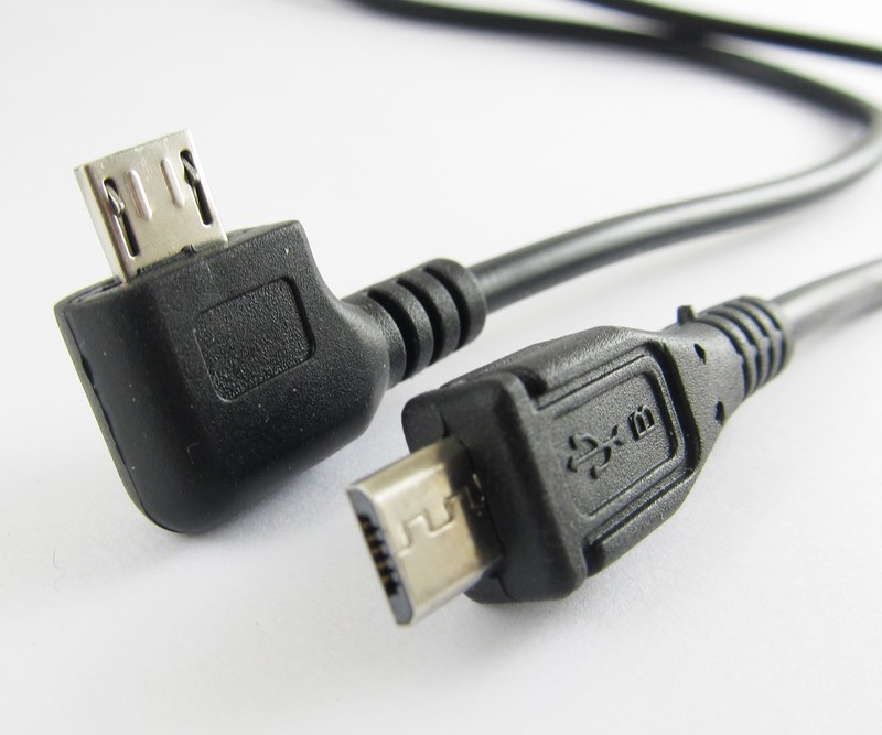 5pcs 1M/3.3ft New Right Angle Micro 5 Pin USB Male To Micro 5pin USB Male Cable