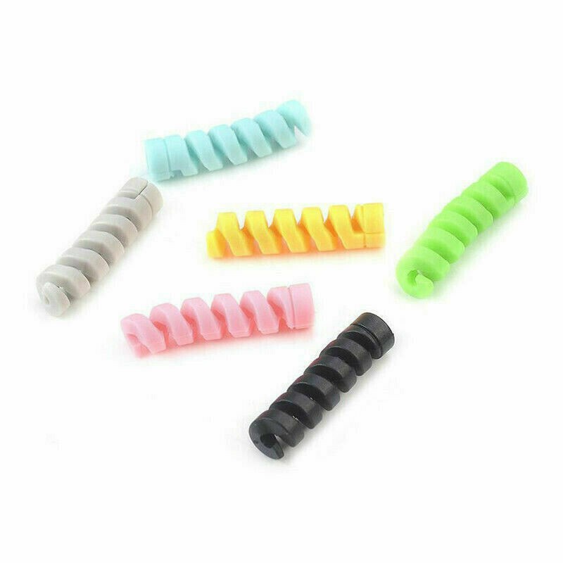 8PCS Spiral Cable Protector Silicone Cord Saver for All Cell Phone Data Lines gallery