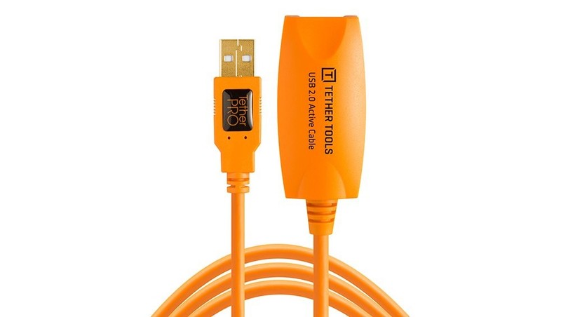 16 Feet 5 m Orange TetherPro USB 2.0, USB Female Active Extension Cable, Camera