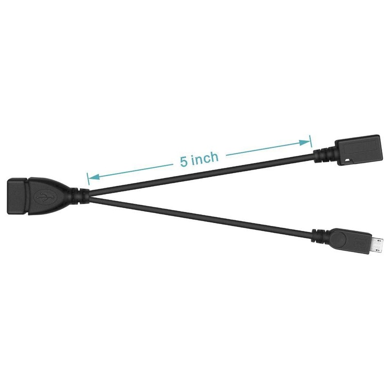3 Pack 2-in-1 OTG Cable, TV Stick, Power Cord, USB A Female to Micro USB gallery