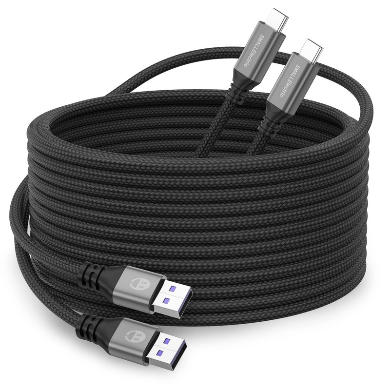 Extra Long 16ft USB Type-C Fast Charging Cable 2-Pack, Quick Charger for Samsung gallery