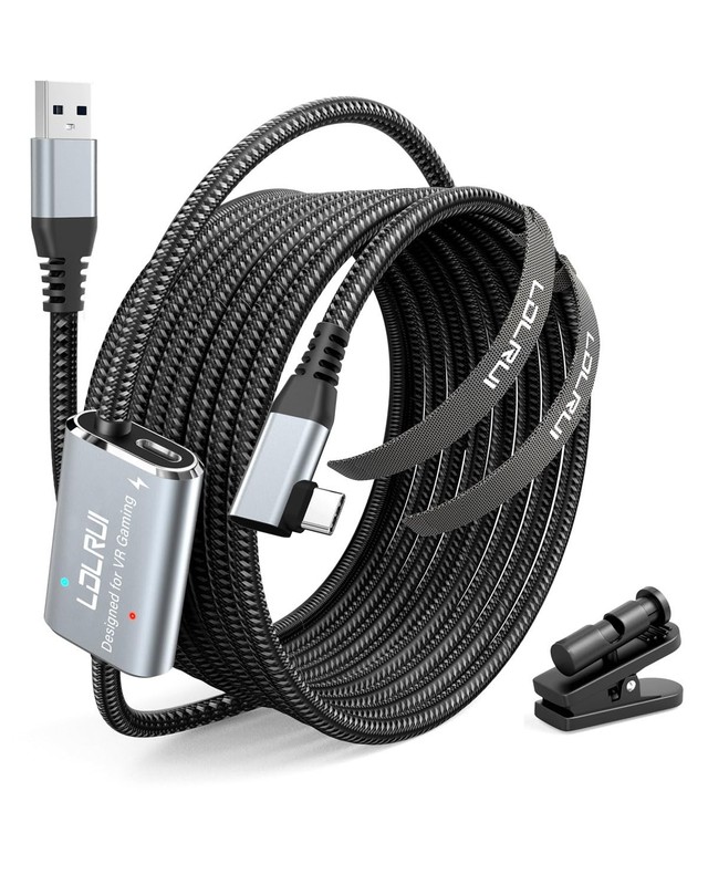 VR Link Cable 16FT (5M), PD3.0 Fast Charging-Unlimited Playtime, USB 3.0 to U…