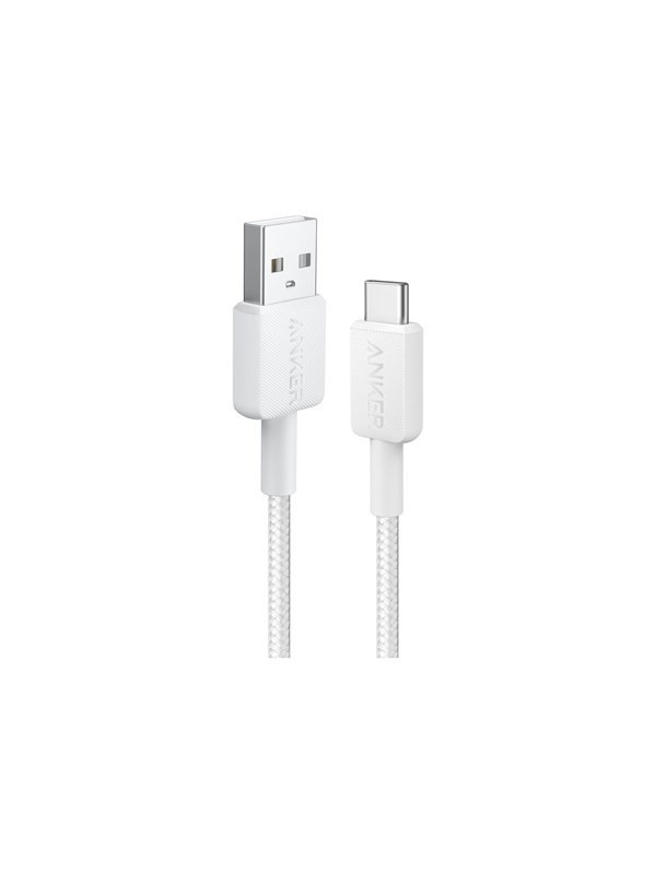 Anker 322 6′ USB-a to USB-C Braided Cable – White Iteration