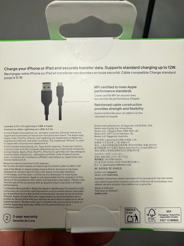 New Belkin BOOST CHARGE MFi-Certified Lightning to USB-A 3ft Cable Black gallery