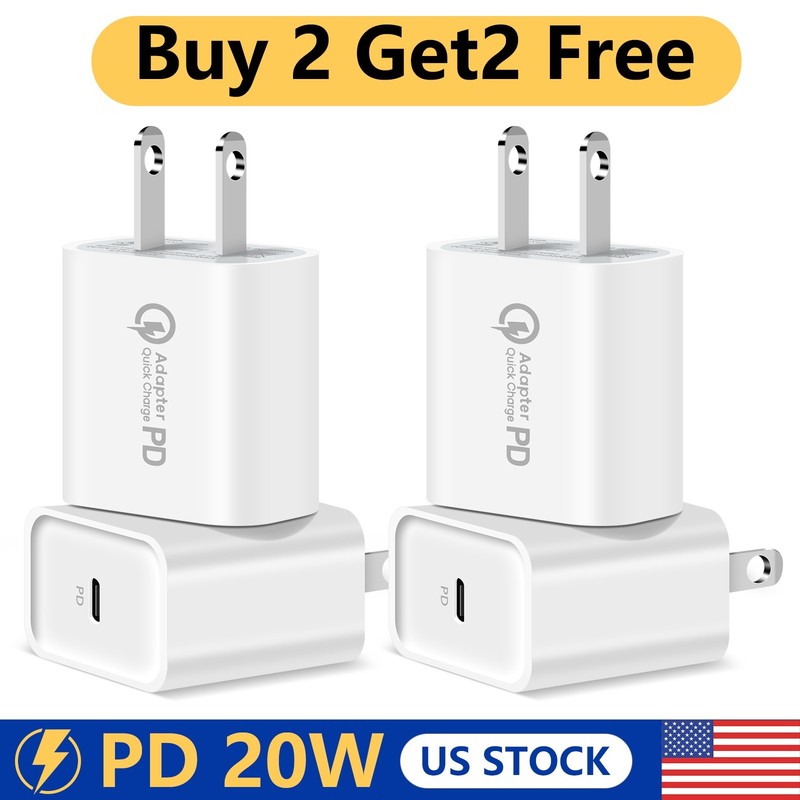 For Motorola Nokia Series Quick Charge US Fast 20W USB-C PD Plug Charger Adapter