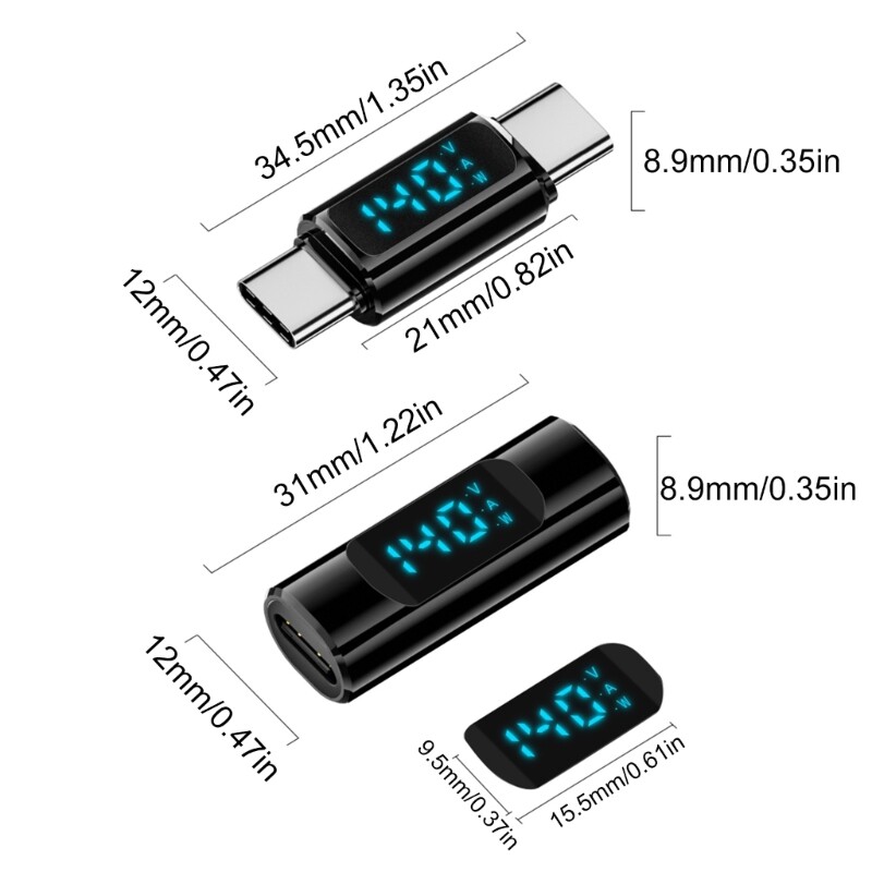 1PCS USB Type C Fast Charging Adapter With LED Status, Data Transfer To 40Gbps gallery
