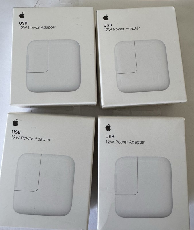 Lot of 4 New Apple 12W Single USB Wall Chargers Power Adapters A2167