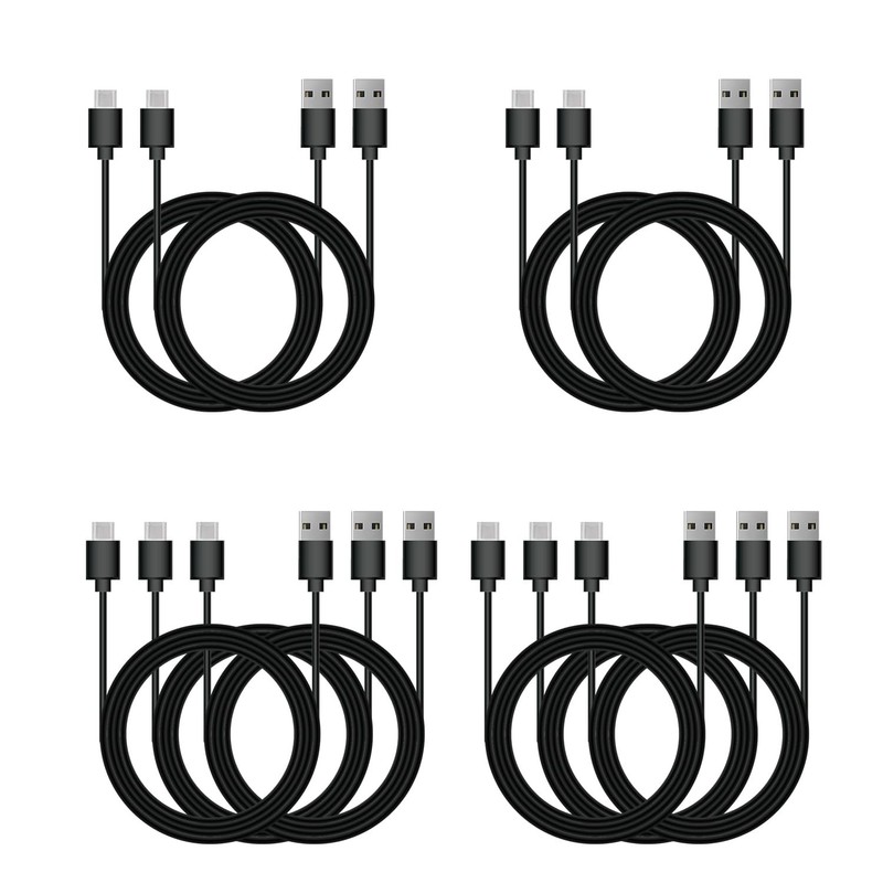 10 PCS Black 3 FT USB Type C Cable 2.0 High Speed Fast Charging Data Sync