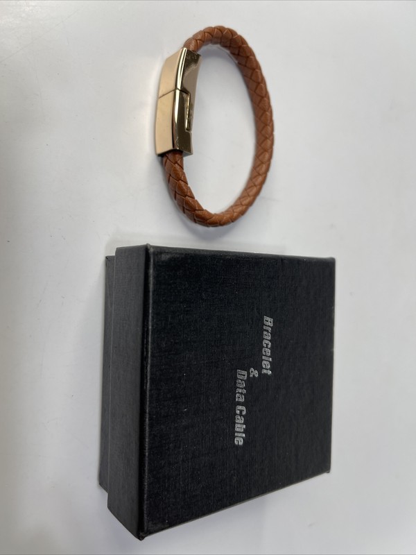 Smart Bracelet Data Cable For IPhone 7” Brown Leather Band Data Transfer Apple