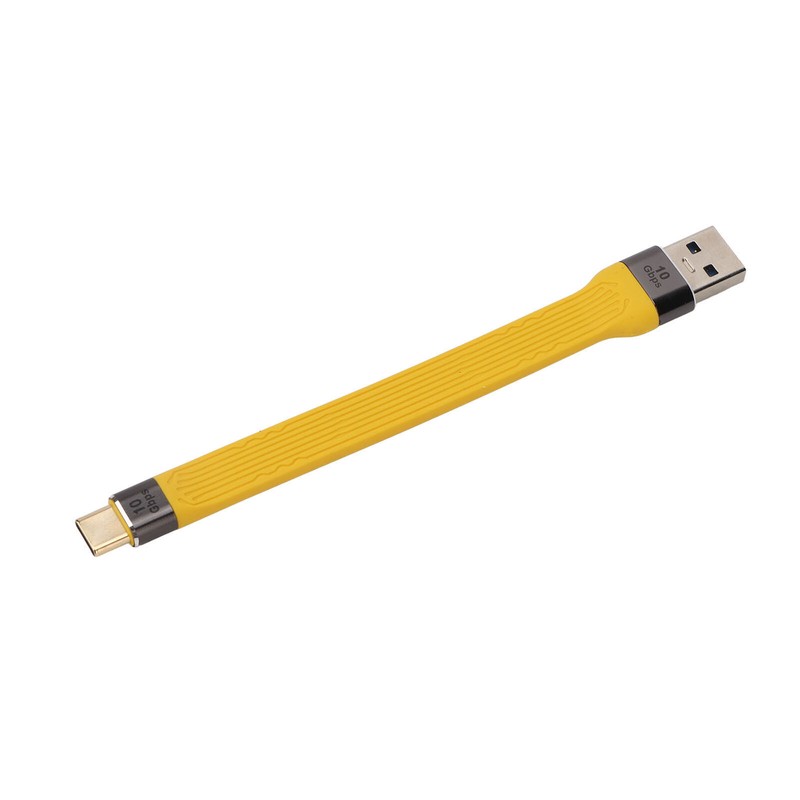 Short USB A to USB C Cable Portable Small FPC Flexible Cable PD 100w 5A 10Gbps gallery