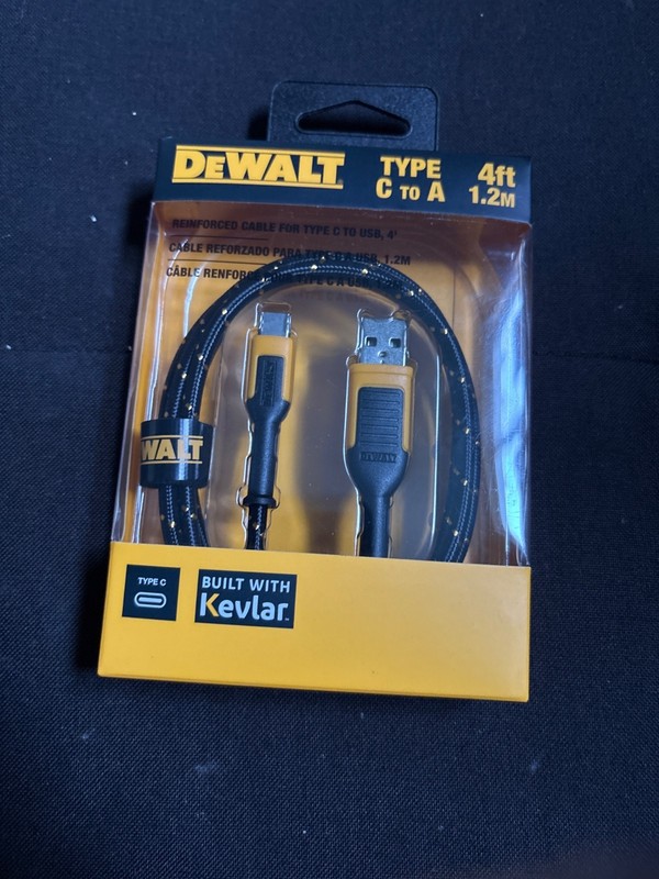 DEWALT USB C Cable, Premium Braided Nylon USB a to Type C Charger Cable Fast Cha