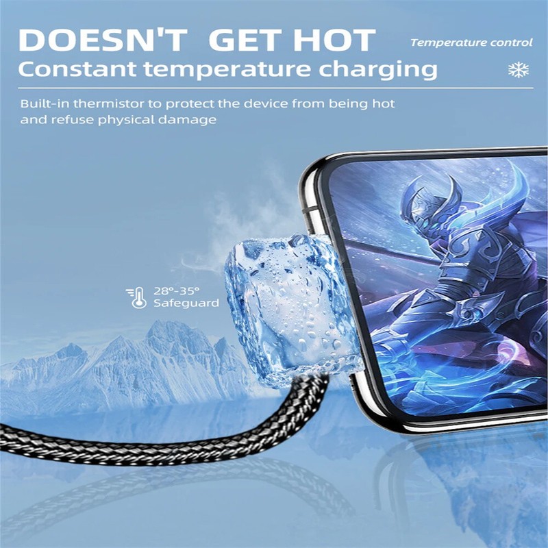 60W USB-C to USB-C PD Cable Fast Charger Cord For Samsung/iPhone 15 16Pro 17 Air gallery
