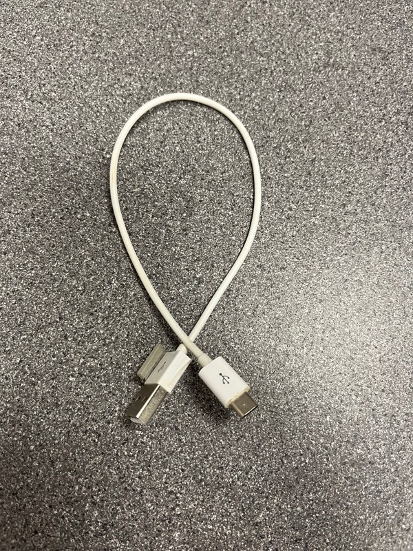 10 in. White Micro USB to USB cord