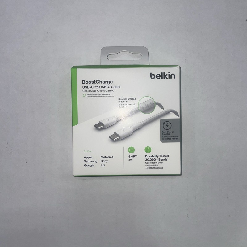 Belkin CAB004bt1MWH Braided 1m USB-C to USB-C Cable – W