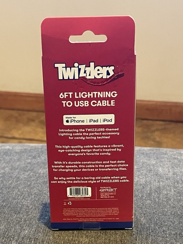 Twizzlers 6 Ft USB Charging Cable Cord, For iPhone, iPad (53) gallery