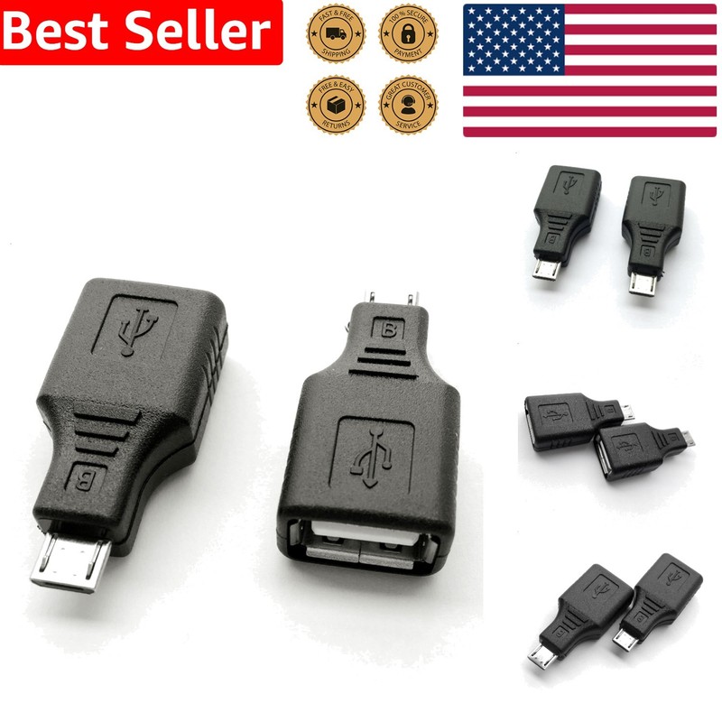 OTG Converter USB 2.0 Micro Male Type A Female Dual Fast Sync Tablet PC Mobile