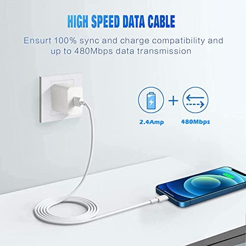 3 Pack Cables de carga rápida de 6 pies para iPhone iPhone 13 12 11 Pro Max gallery