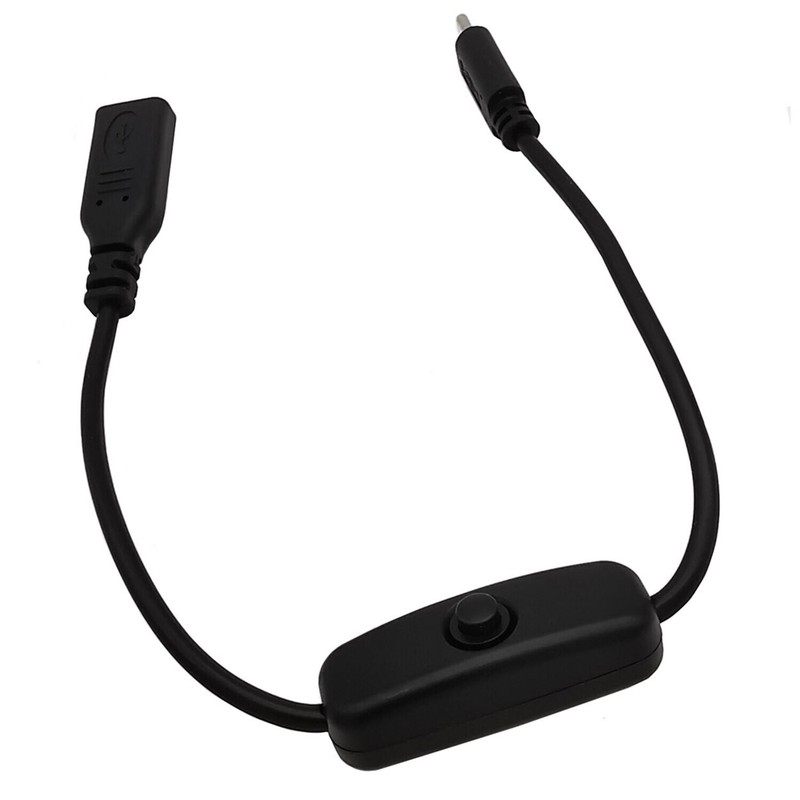 USB Power Switch Cable for Raspberry Pi 24B Power Supply Type C Male to Female gallery