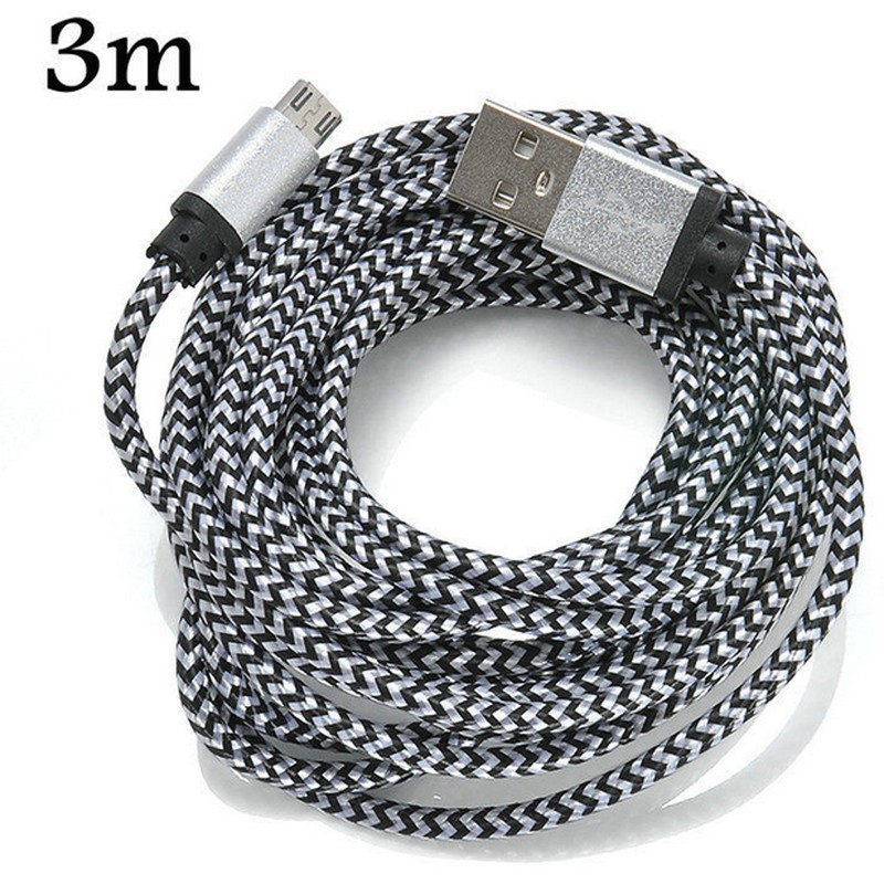 1/2/3M Braided Micro USB Data Charging Cable For Android Phone gallery