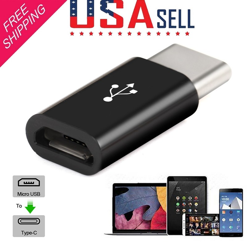 5-100 PCS Micro USB to Type-C Adapter 24mm Converter for Charging & Data Sync gallery