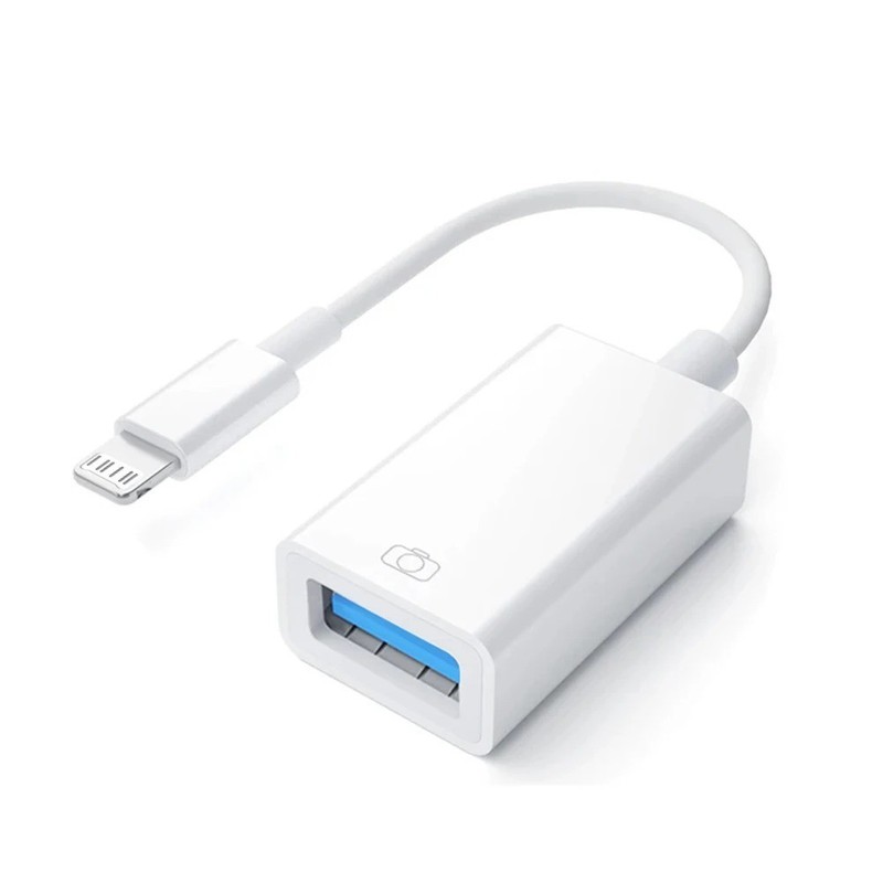 USB 3.0 OTG Adapter Cable for iPhone 14 13 12 11 XS XR Camera Converter