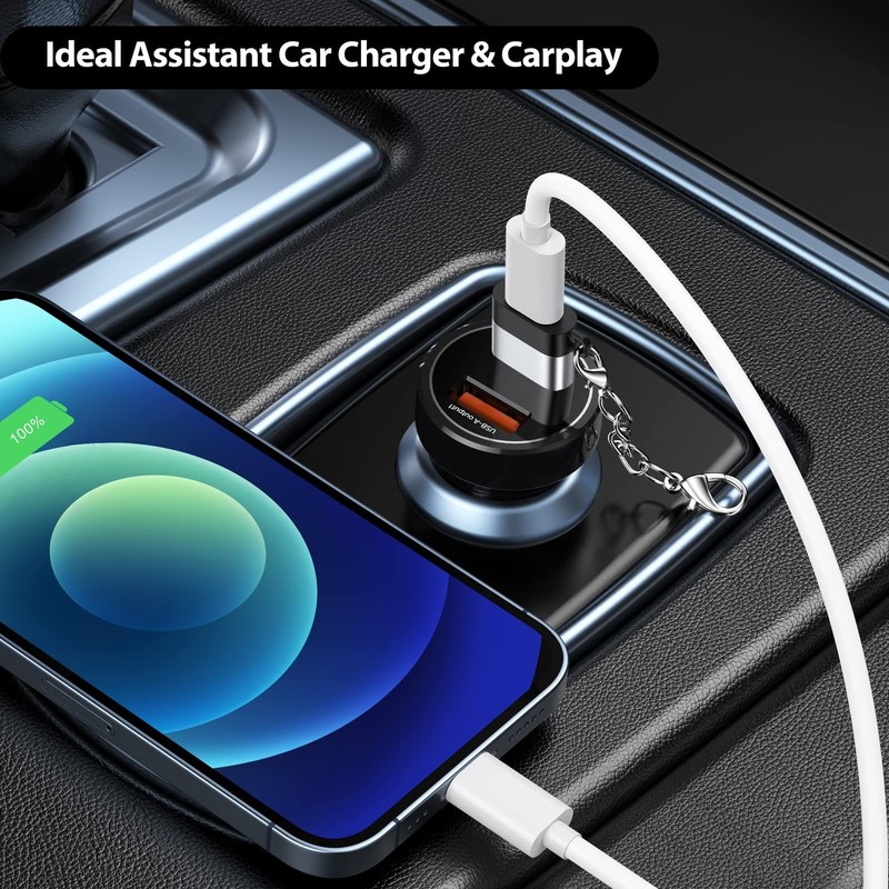 10-Pack USB C to USB Adapter, 18W Fast Charging & 480Mbps Data Sync, Keychain In gallery