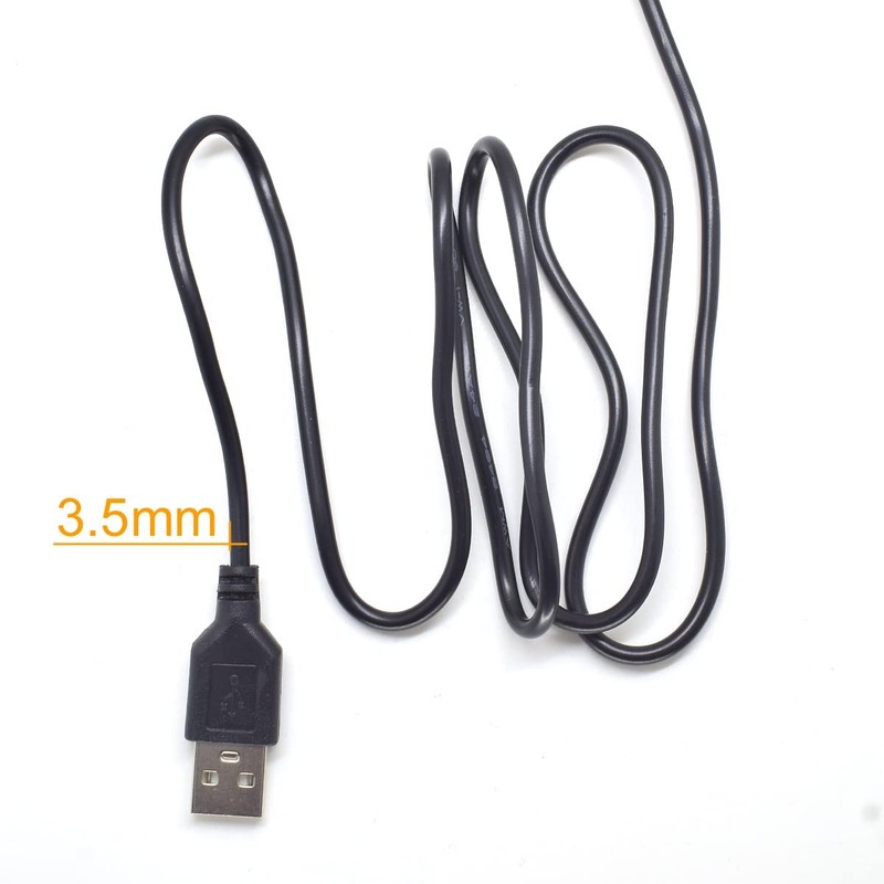 5 PCS USB 2 Wire Pigtail Cable 1A 5V 1M 3.3FT 28AWG USB A Male Power Cord gallery