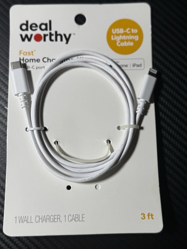 Deal Worthy 3-Pack Cable Bundle USB-C for iPhone AUX 5ft New