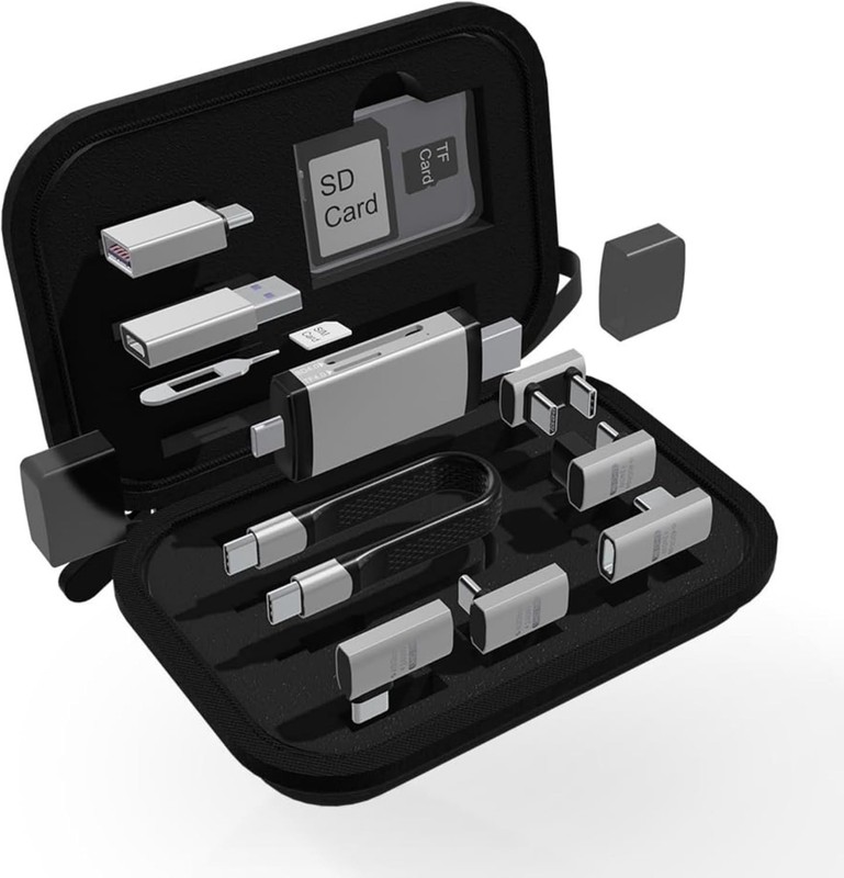 USB C to USB OTG Adapter Kit with High-Speed SD Card Reader - Compact Design gallery