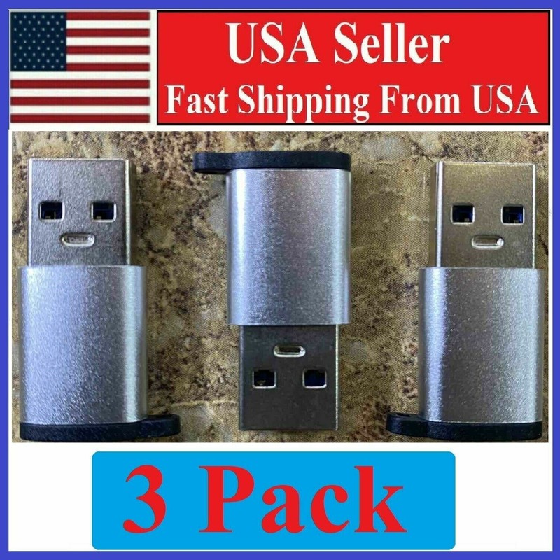 3 PACK USB C 3.1 Type C Female to USB 3.0 Type A Male Port Converter Adapter SLV