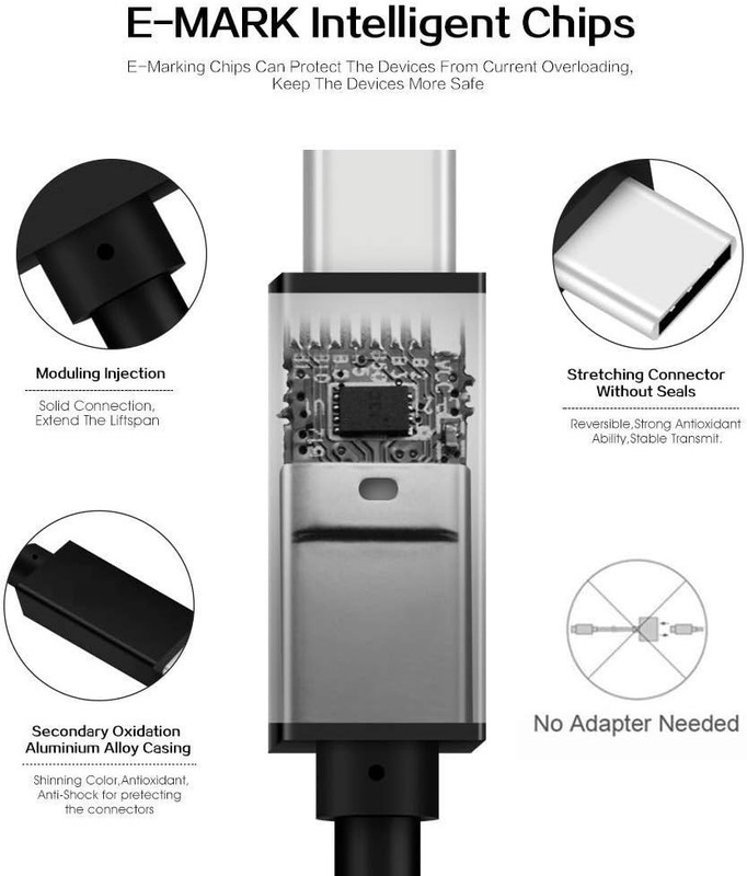 Compact 1.6ft USB-C Cable, 40Gbps SuperSpeed with Fast Charging Capabilities gallery