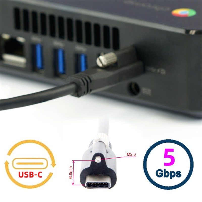 USB 3.1 Type-C Locking Connector to Standard USB3.0 Data Cable 300CM gallery
