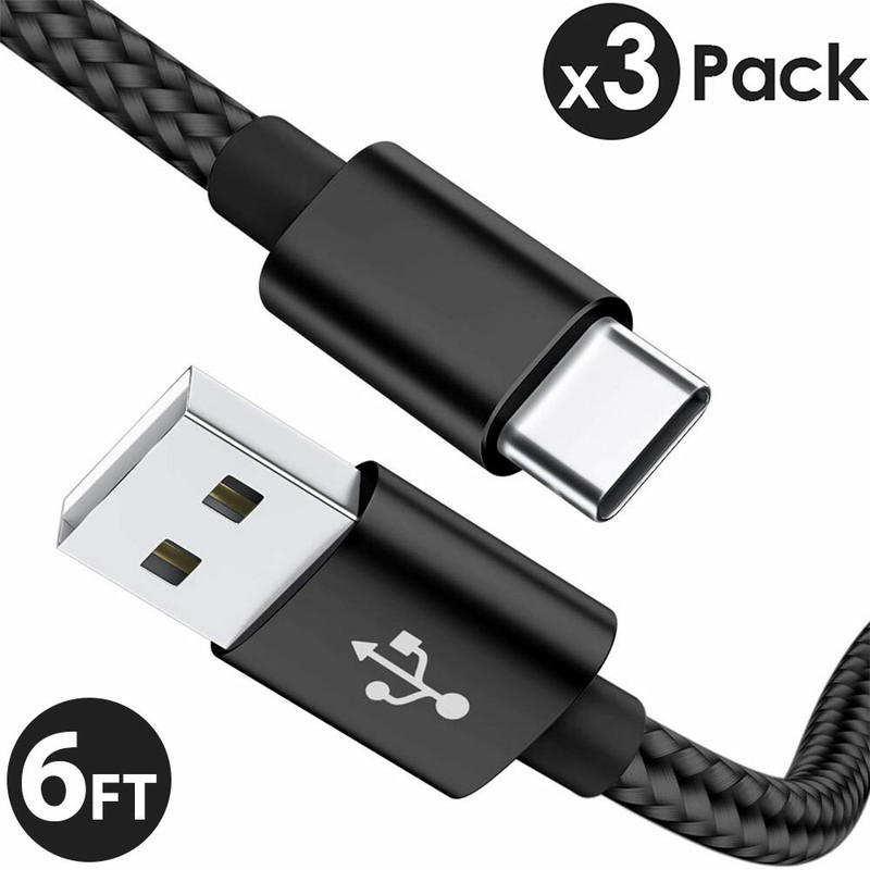 3X 6FT USB Type C Fast Charging Cable For Samsung Galaxy S8 S9 S10 Plus Note 8 9