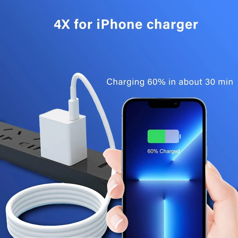 USB-C Charging Cable PD Fast Charger Cord for iPhone, iPad & AirPods Pro gallery