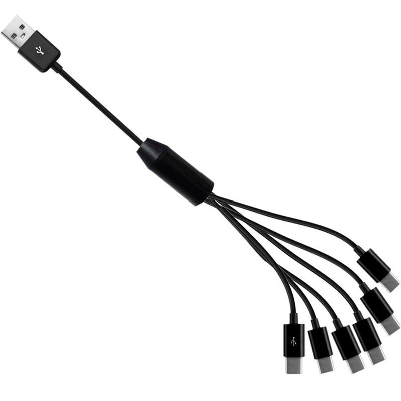 6 in 1 Multi Port USB To Type-C Cable For Android Samsung Tablet Charger Cable