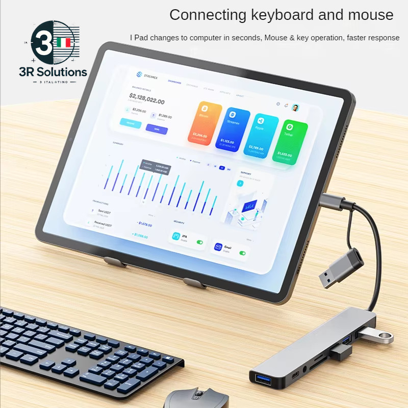 USB 3.0 Type C Adapter Docking Ststation USB 2.0 Port SD TF Card Reader gallery
