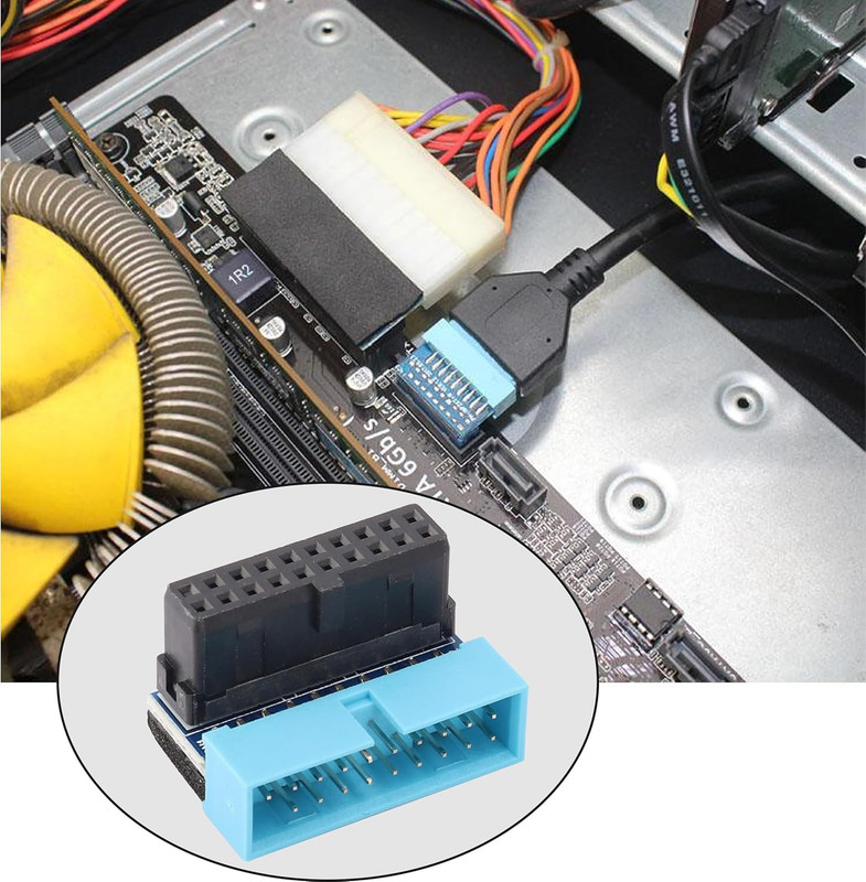 2 Pack down Right Angle USB 3.0 19-Pin Connector 90 Degree 19Pin/20Pin 3.0 USB gallery